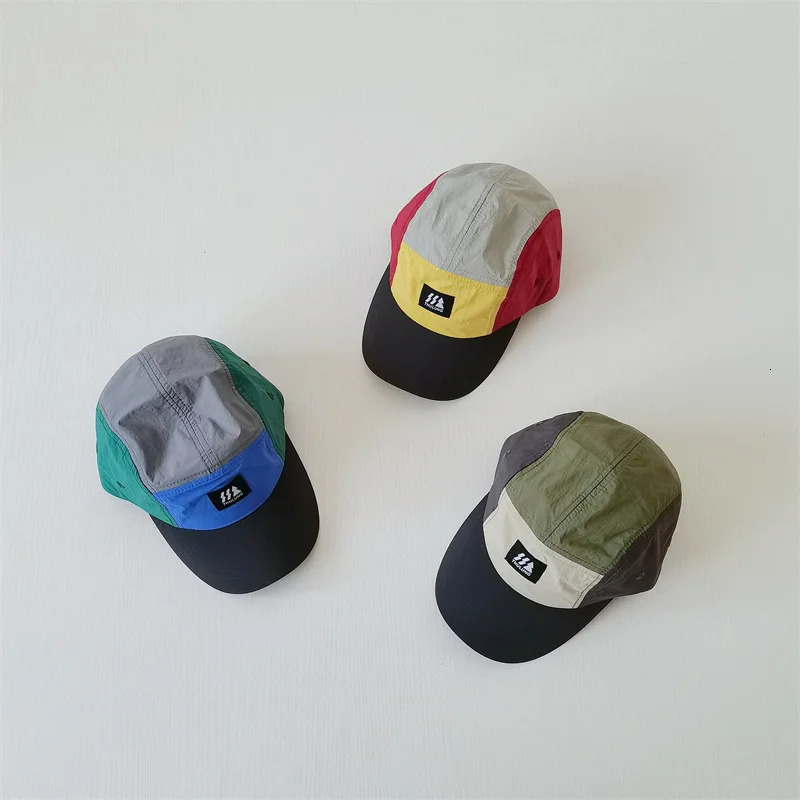 Peaked Cap Childrens Spring and Summer Color Matching Versatile Baseball Cap Thin Breathable Sun Protection Hat 260612