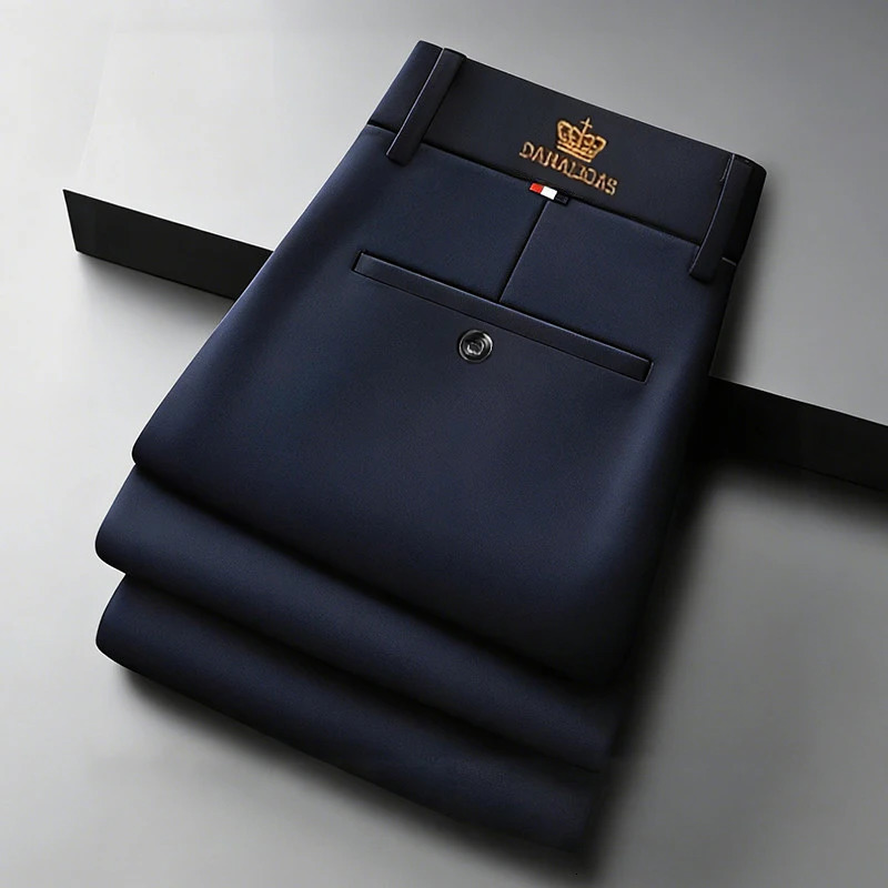 Mens Versatile Golf Pants Stretch Straight Fit Slacks Waterproof Quick-Dry Trousers for Golf Business Casual 260612