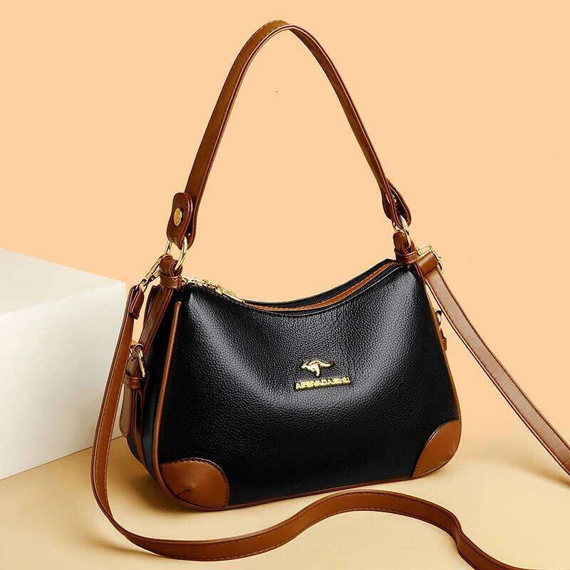Genuine 3 Layers High Quality Soft Leather Ladies Crossbody for Luxury Handbags Women Bags Designer Shoulder 2024