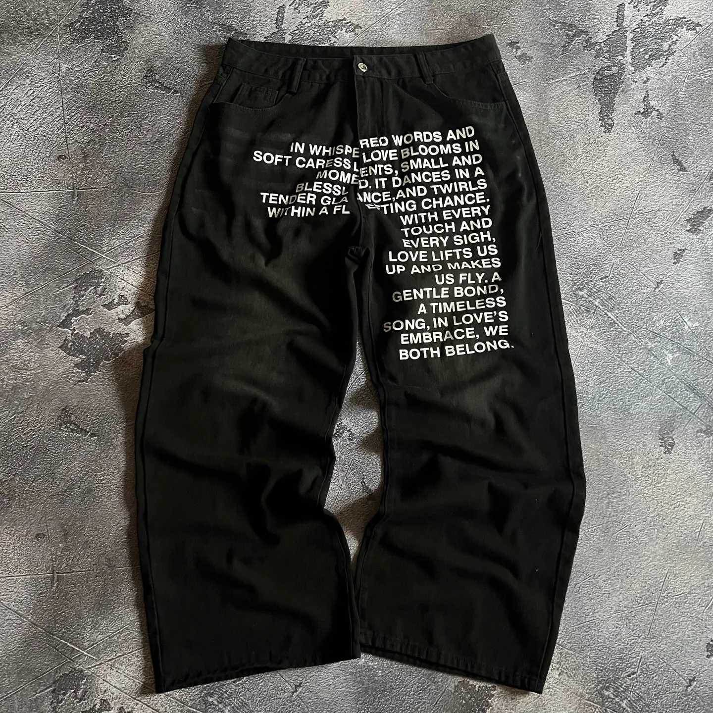 American Pattern Letter Jeans Y2K Men Jeans Vintage Streetwear Gothic Harajuku Hip Hop Men Women Fashion Casual Wide Leg Jeans T260410