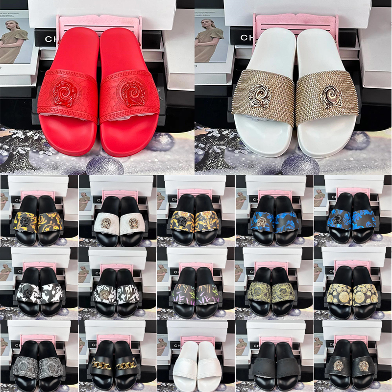 Slippers Designer Slippers Round headed small flower thick sole lightweight classic fashion simple slippers for mens 36-45