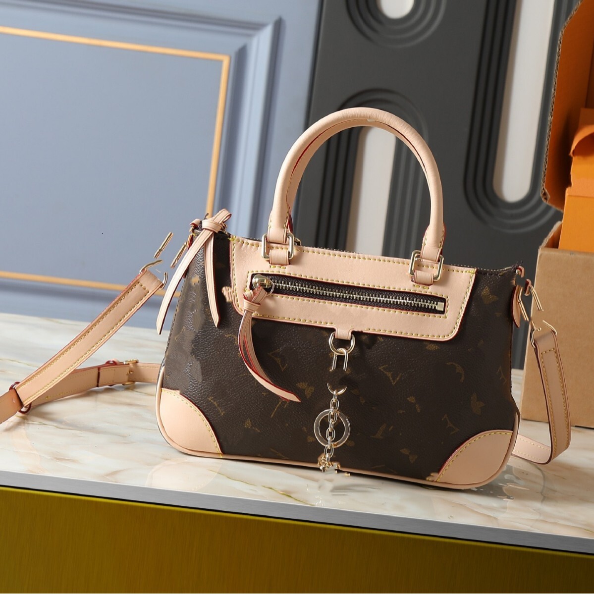 Trendy, simple, and fashionable, this year's popular 2026 new casual chic solid color autumn Korean-style crossbody handbag for women