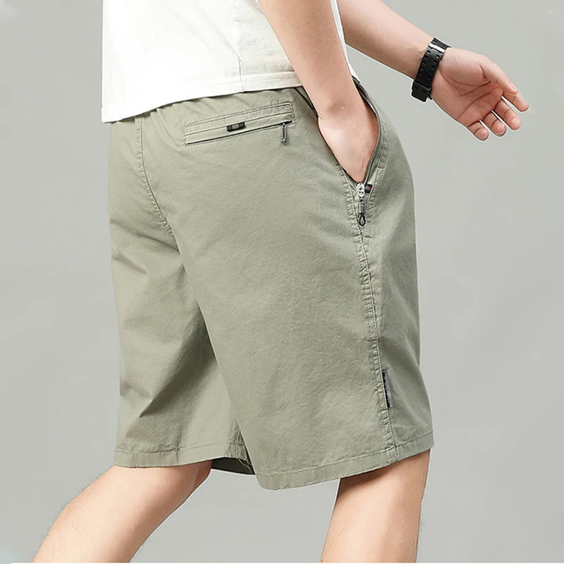 Summer Shorts Man 100 Cotton Lightweight Breathable Casual Fashion Short Pants Elastic Drawstring Outdoor Hiking Shorts 260613