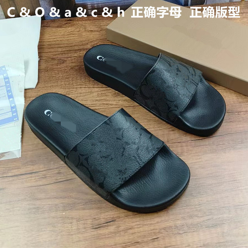 Top Quality Designer 45 46 large size mens slippers Cambodia Vietnam Turkey summer trendy brand COA letter cherry print slide sandals