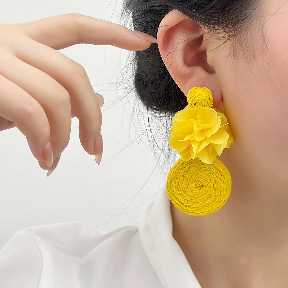 Exaggerated Flower Earrings For Women Summer Style Unique Seaside Earrings Dopamine Colored Earrings For Women 260612
