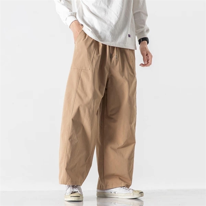 Summer Men Wide Leg Pants Light Thin Solid Casual Fashion Pants Harun Men Loose Joggers Cargo Trousers Streetwear Plus Size 5XL 260612