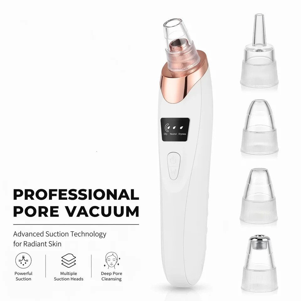 Deep Pore Cleansing Vacuum Blackhead Remover Adjustable Suction USB Rechargeable Waterproof Beauty Device for Face Skin Care 260613