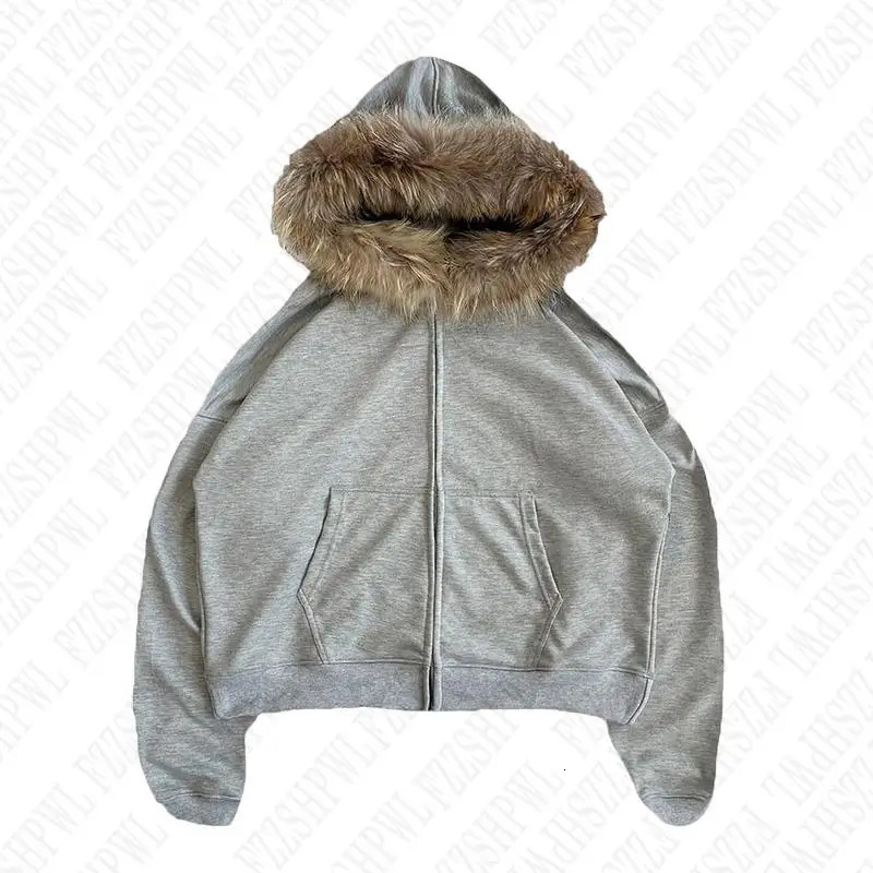 Casual Y2K Zip up hoodie Faur collar Harajuku Streetwear Hiphop Zipper Hoodie sweatshirt Vintage Rock Goth Loose Punk EMO Jacket 260613
