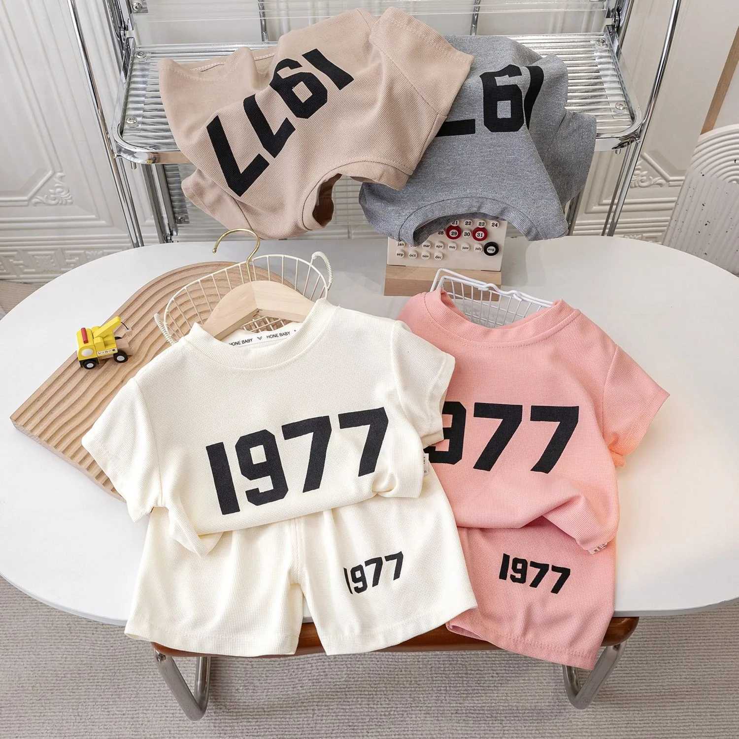 1 2 3 4years Childrens Clothes Summer Thin Loose Casual Kids Tracksuit Popular Design Baby Boy Short Sleeve Suit T-shirt ShortsT260613