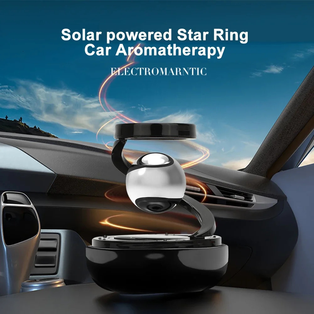 Solar Car Air Freshener Interstellar Levitation Rotating Auto Flavoring Car Perfume Deodorant Diffuser Interiors Accessories 260610