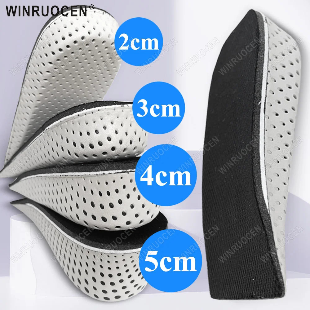 12 Pairs Men Women Height Increase Insoles 24cm Breathable Memory Foam Heel Lifting Inserts Sweat Absorbent Shoe Pads insoles 260608