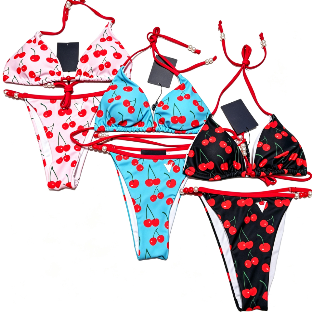 Plus Size Women Classic Letter Bikini Two Piece Swimsuit Summer Holiday Beach Yacht Pool Party Clothes