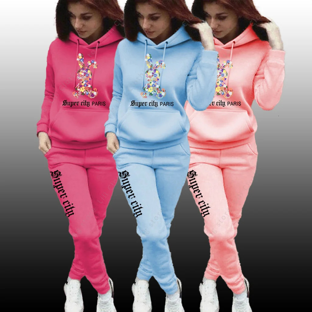 Womens Sets Hoodies Pants 2pcs Suit Aesthetic Sports Jogging Home Outdoor Fashion High quality Clothe Tracksuit Winter 260609BANJIABANJIA