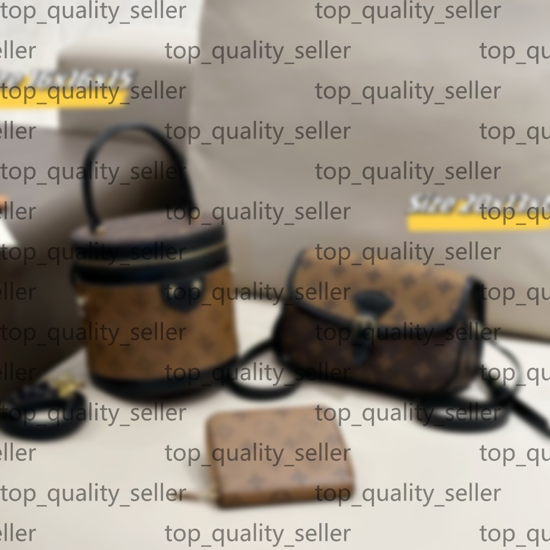 Three Piece Cylindrical Bag bucket Genuine leather design shoulder bags clutch handbag brand designer tote bag crossbody packages