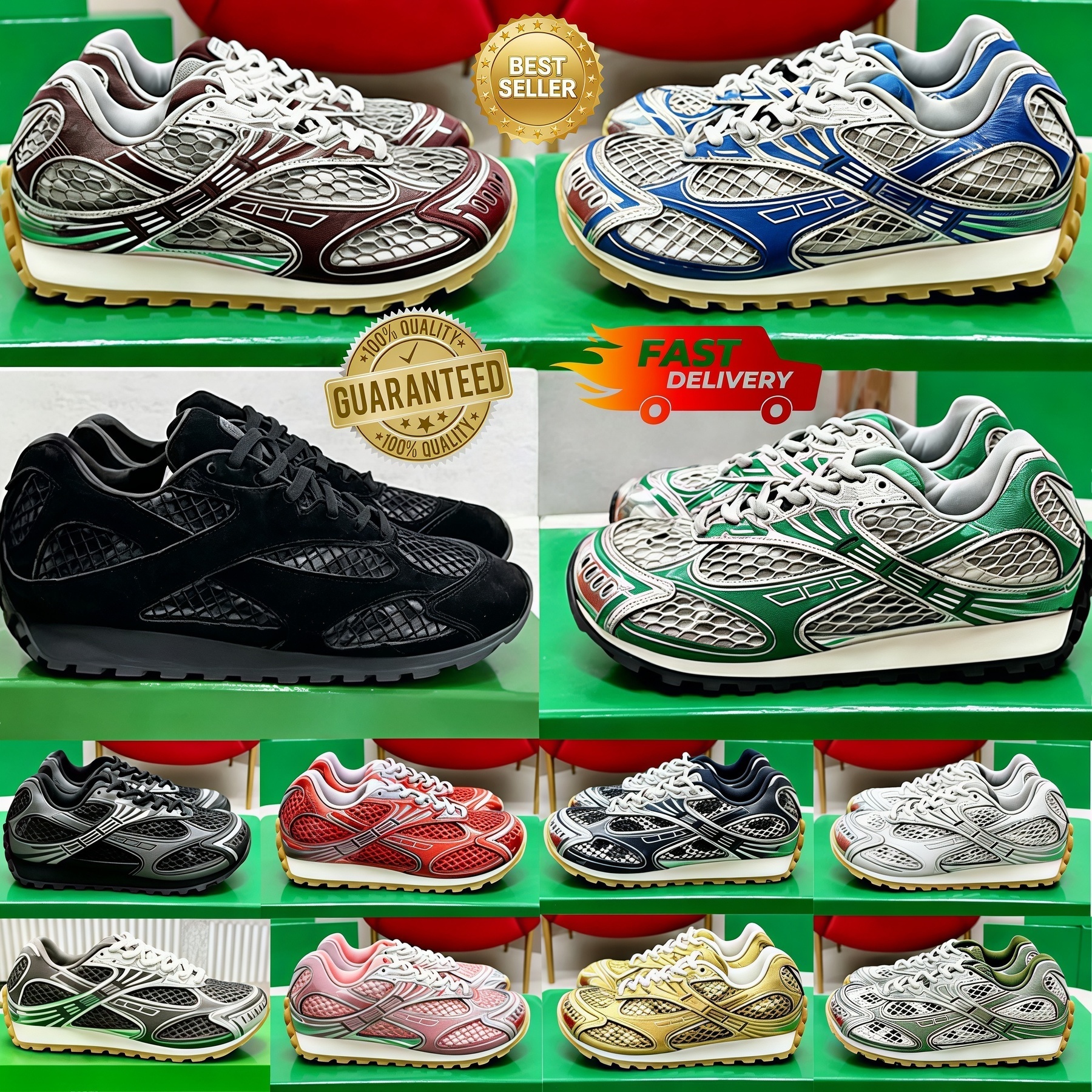 Top sneakers 7a Designer Orbit Running Shoe Sneaker Man Womens Luxury Trainers Leather Mesh Nylon Fabric Shoes-image-709683654