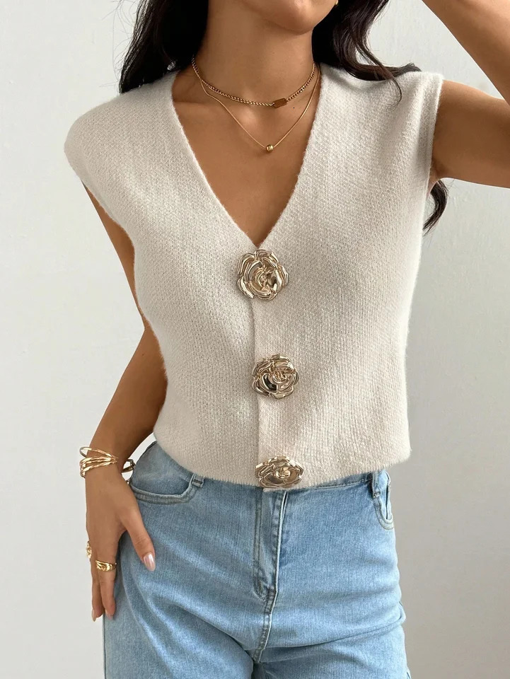 Womens Knitted Open Cardigan Vest Elegant French n Lightweight Sweater Specifically ned for Females 260612BANJIA