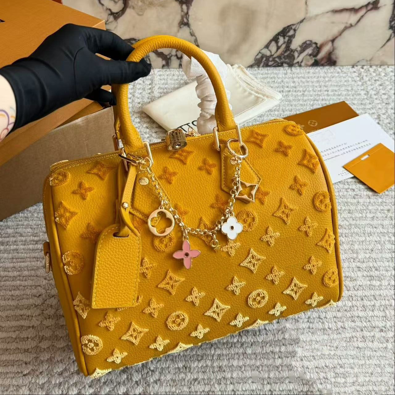 Designer Bag Luxury Letter Floral Design Shoulder Bag Women Na-no Pillow Bag Top Quality Brown Cowhide Leather Crossbody Bag Classic Vintage Coated