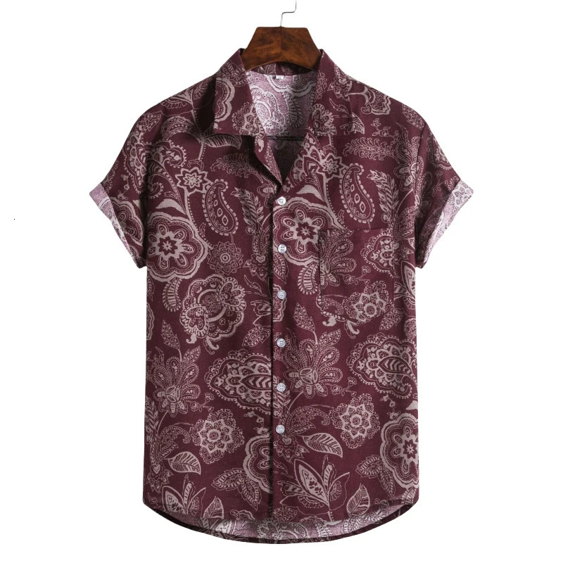 2024 y Mens Polo Shirt Man Tshirt Shirts And Blouses Fashion Clothing Social Tshirts Hawaiian Cotton Oversize 260612BANJIA
