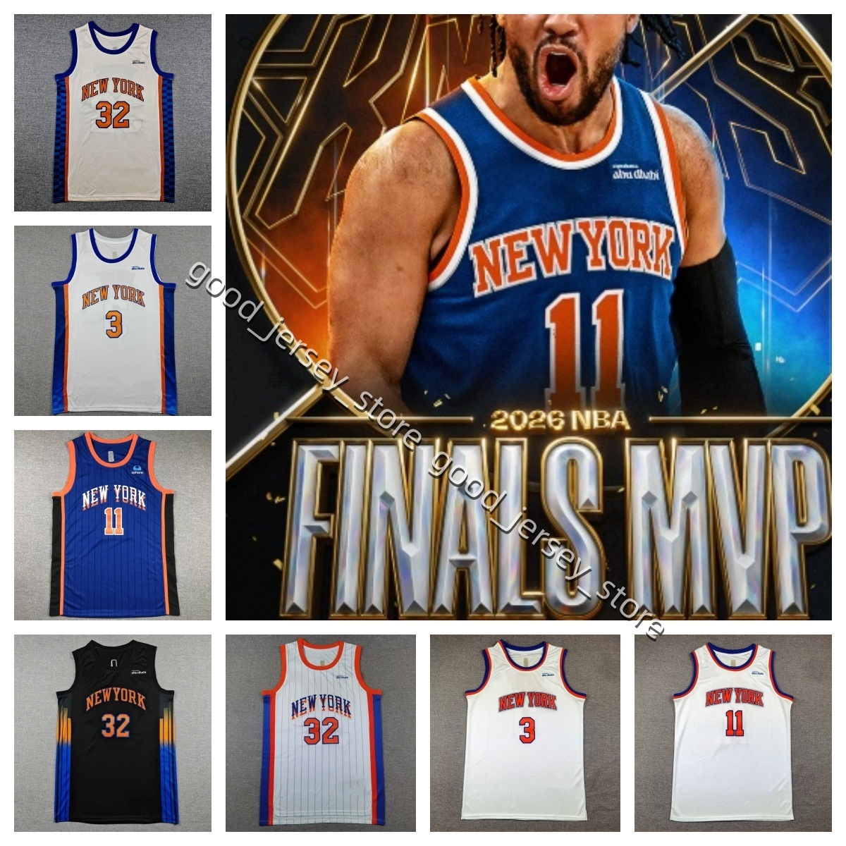 New Yorksss Knicks CHAMPIONS Basketball Jersey Josh Hart Jalen Brunson Miles McBride OG Anunoby Patrick Ewing Robinson Finals mvp Karl-Anthony Town