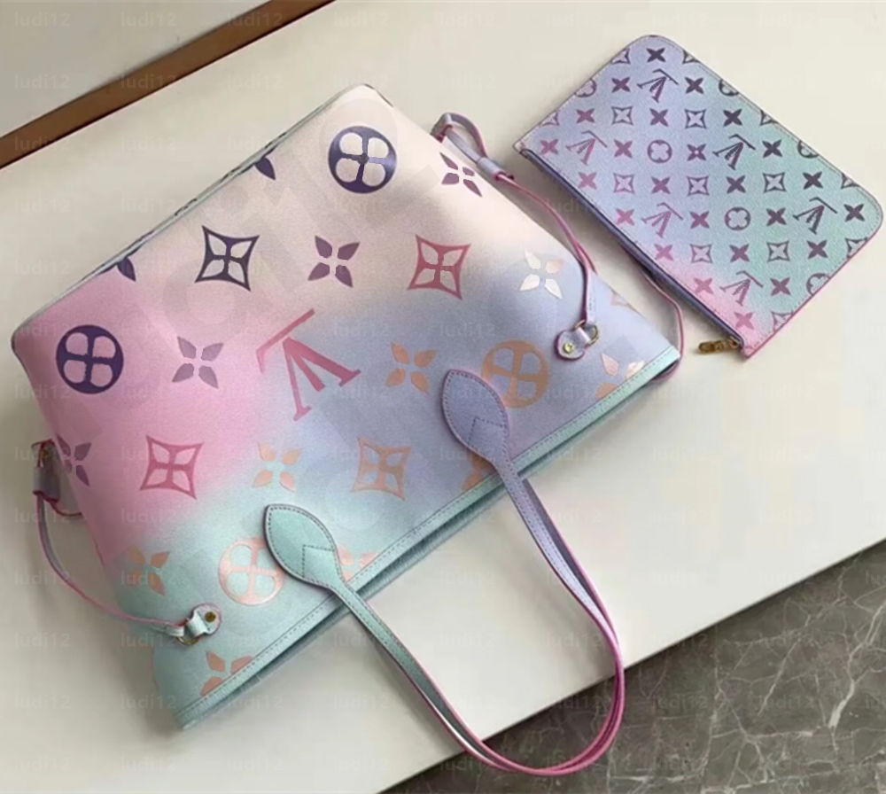 High quality designer handbag neverfuls tote Womens crossbody shoulder bag large capacity luxury shopping Monogram Flower Checked Bag neverfullbags