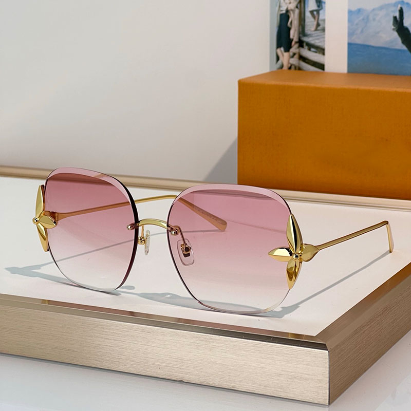 Luxury designer sunglasses Z3169 Summer womens Flower Edge Metal Square Sunglasses Beach vacation travel style Beach vacation travel style UV400 wit