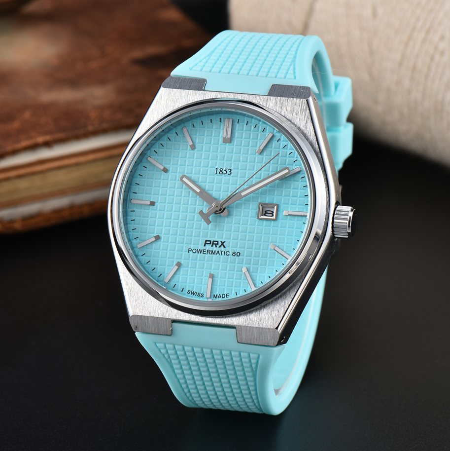Fashion1853 TISSOTSitty PRX Quartz Wrist Watches bell wristwatches High Quality Luxury Brand Chronograph Clock stainless steel Belt #555-image-888562417