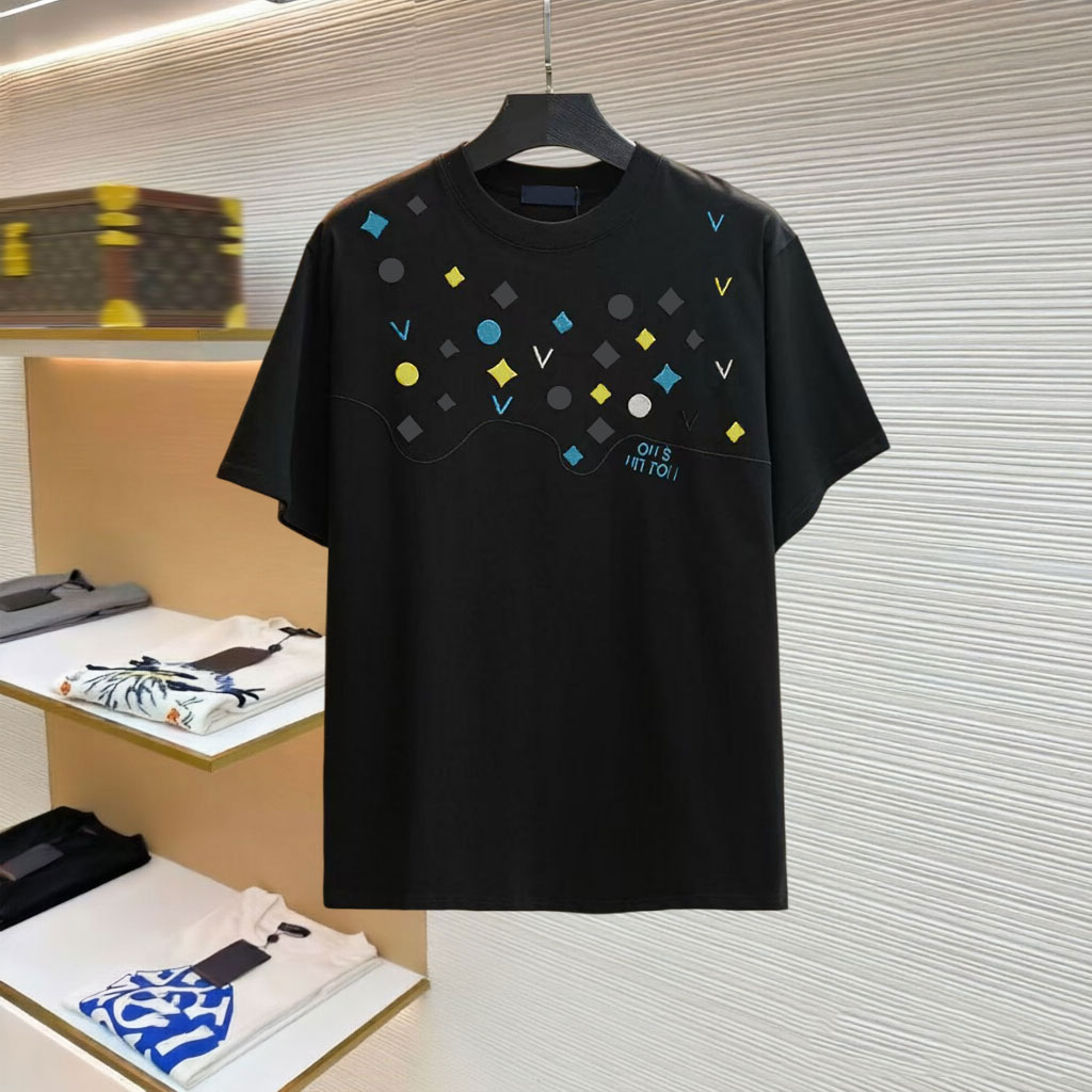 designer mens shirts highquality men tshirt man tees womens t shirt embroidery colorful letters short sleeved shirt fashionable european size tops m