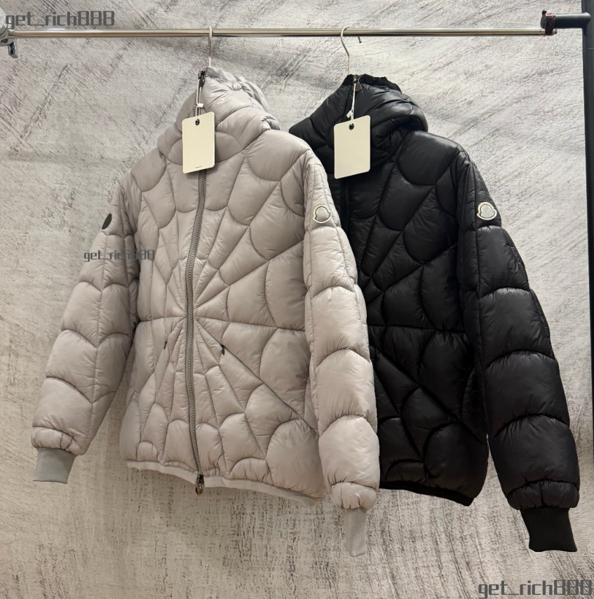 Designer Men Hot Sale Zipper Spider Web Fashion Luxury Brand Mens Down Jackets Women Coats Puffer Jacket Peak Unisex Zippers Long Sleeve Hooded Park