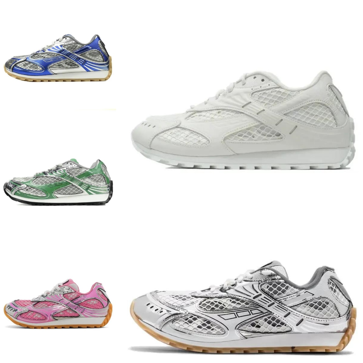 Luxury summer classics round toe Low top breathable athletic Shoe Designer High quality mesh genuine leather sneakers Women's casual shoes for
