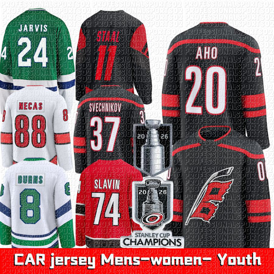carolina hurricane jersey Hockey Jersey #20 Sebastian Aho #37 Svechnikov 22 Stankoven #24 Jarvis #8 Burns Hockey Jerseys-image-911995054