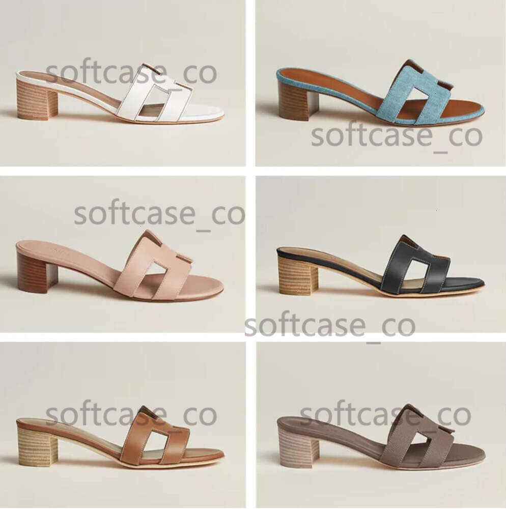 Sandali con tacco alto da donna di marca scarpe aperte con suola spessa capispalla linea retta rete rete rossa stesso stile pantofole da donna zocco
