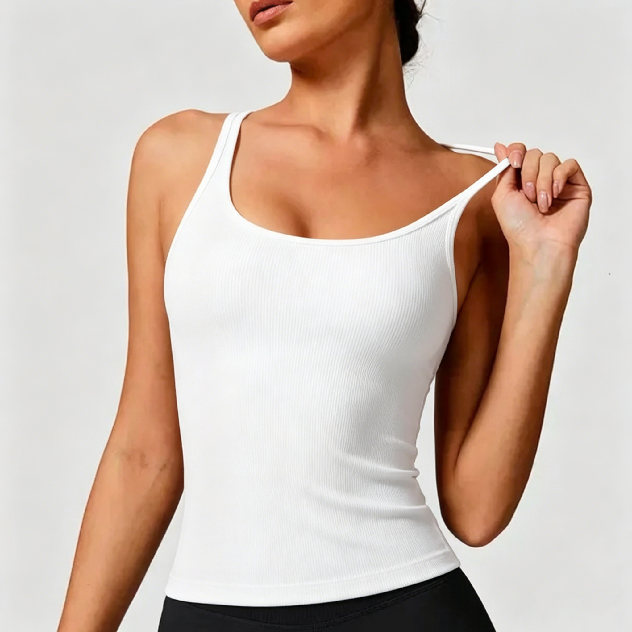 Designer Womens Embroidered Logo Vest Tank top Letter gym Short Sleeve T-Shirt and Yoga Shorts Set - Breathable Casual Summer Pantalon Suit up pa-image-839528243
