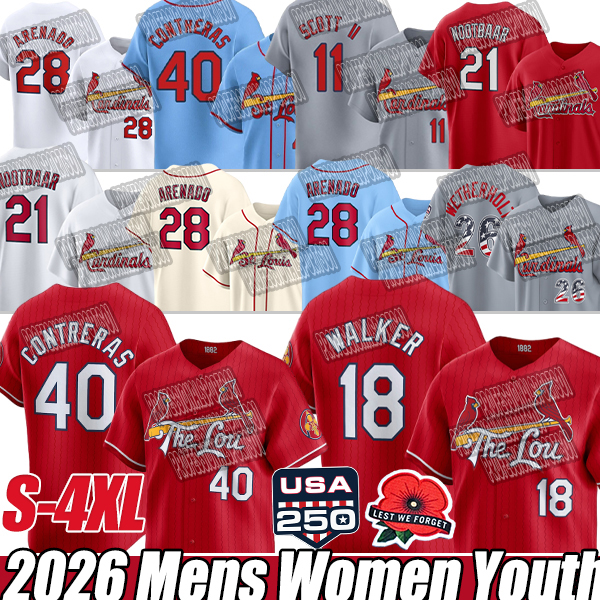 St. Louis Cardinal Jersey usa 250#28 Nolan Arenado #40 Willson Contreras Lars Nootbaar Nolan Gorman Jordan Walker 2026 city connect Baseball Jers-image-933507846