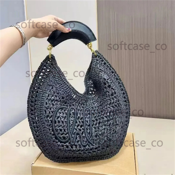 Designer Evening bags Womens SUMMER BANANA Tote Bag Luxury Lafite Grass beach bag fashion weave Straw Raffias woven handbags vacation travel shoppin