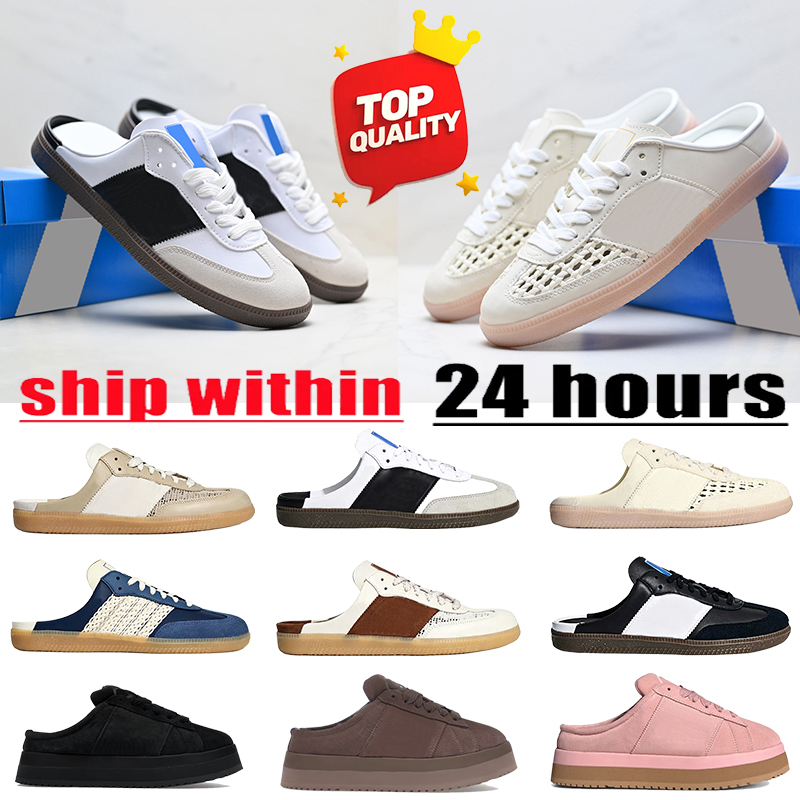 Designer Slippers Slides for adibas Men Women Casual Sandals Samda Mule Slipper Woven Cream White Flat Heel Slide Womens Summer Scuffs Slipper Men D