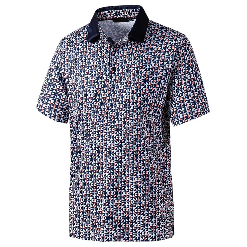 Stars Tree Pattern 3D Printed Polo Golf Shirt For Men Plaid Striped n Casual Sports Button Tshirt Short Sleeves Sunday 260609BANJIA