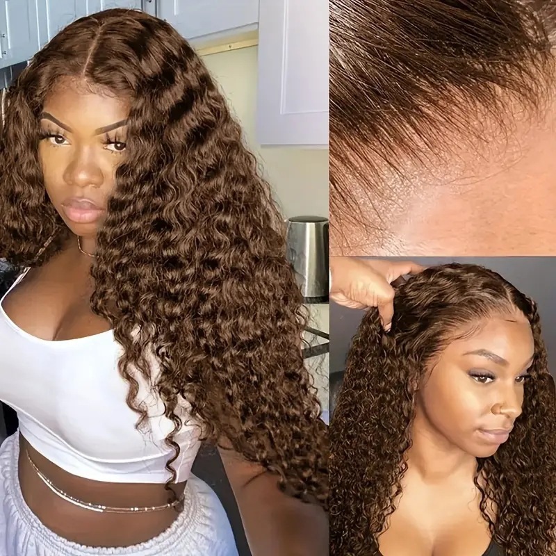 2026 new fashionable long style small curly hair Lace Frontal Wig Glueless Wigs Human Hair For Women Reaty To Wear Free Shipping