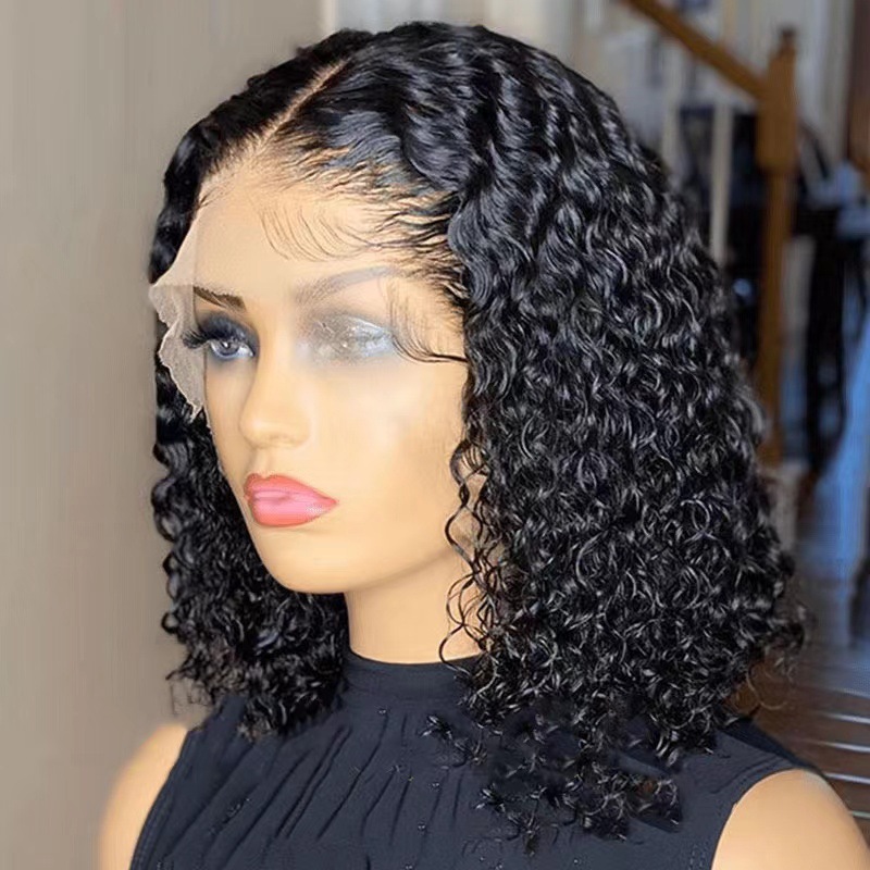 Free shipping 2026 new fashionable lace front wigs natural small curly hair short wig size options