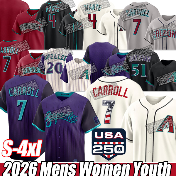 #7 Corbin Carroll jersey #4 Ketel Marte Diamondbacks jersey usa 250 Gabriel Moreno Lourdes Gurriel Jr. Geraldo Perdomo Luis Gonzalez city connect-image-933852024