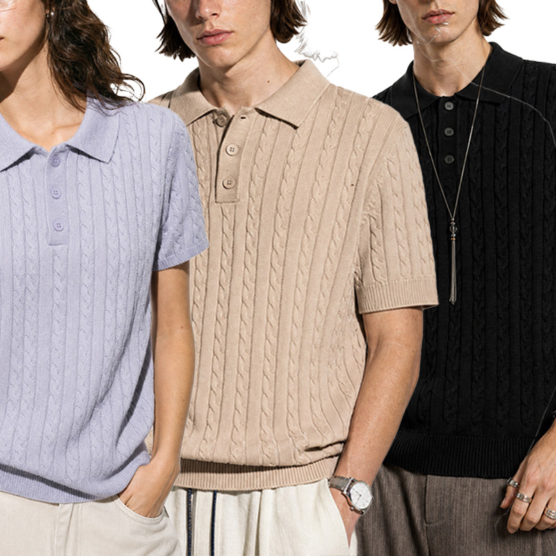 2026 Summer Latest Knitted Polo Designer Shirt Retro Trend Premium Unisex High Quality Casual Loose Fit
