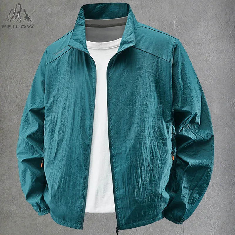 OverSize 7XL 8XL Mens Windbreaker Summer UV Sun Protection Light Jacket Outwear Sports Cycling Hiking Fishing Coat Men Clothing 260609BANJIA