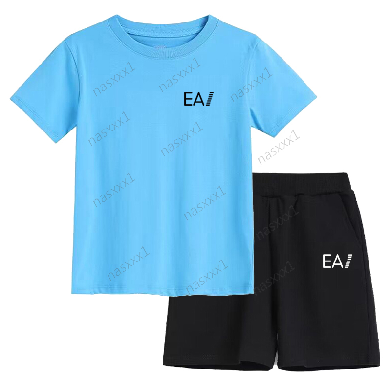 Toddler Baby Boy Girl Clothing Sets Summer Children Letter Print 2pcs Outfits T-shirt Shorts Suits Kids Casual Infant Tracksuit-image-759812513