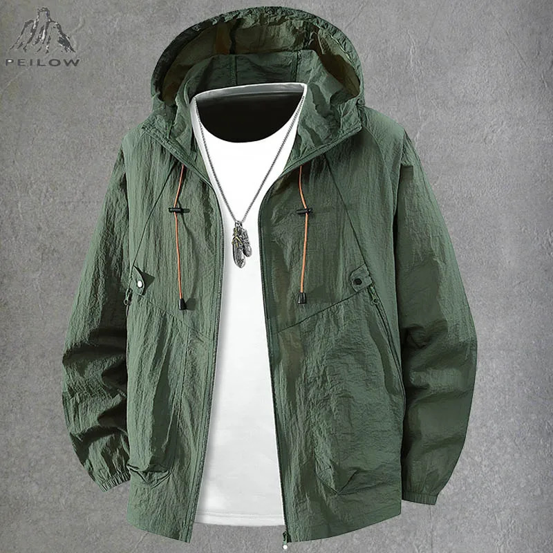 Summer Waterproof Hiking Jackets Men Fishing Cycling Hooded Gym Sports Running Coat Outdoor SunProtective Jacket Clothing 260609BANJIA