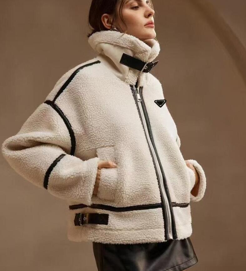 Designer zipper cardian coat Women thick Lamb Wool Winter Casual Warm Fleece Lambs Female Jackets Female Outerwear clothing