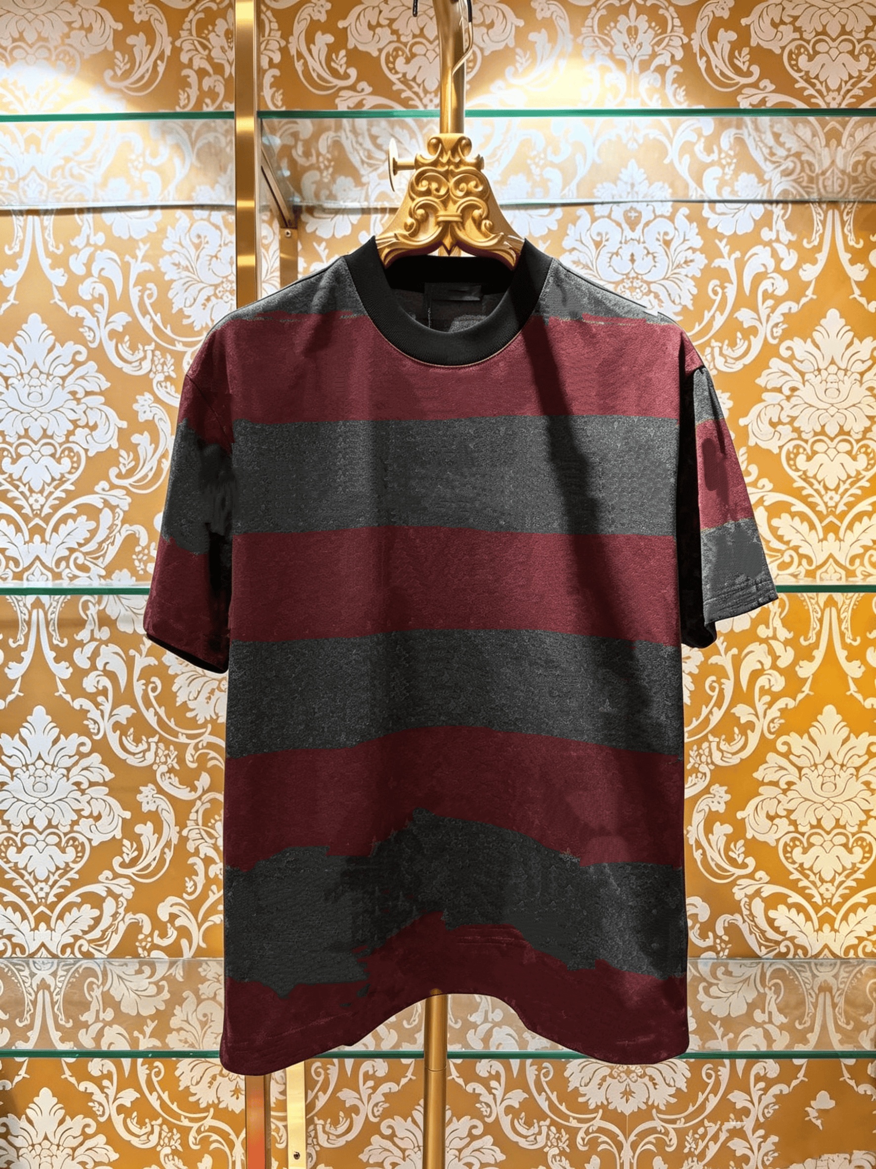 L fashion brand's classic new fantasy Chinese-style printed short-sleeved shirt-image-1110739052