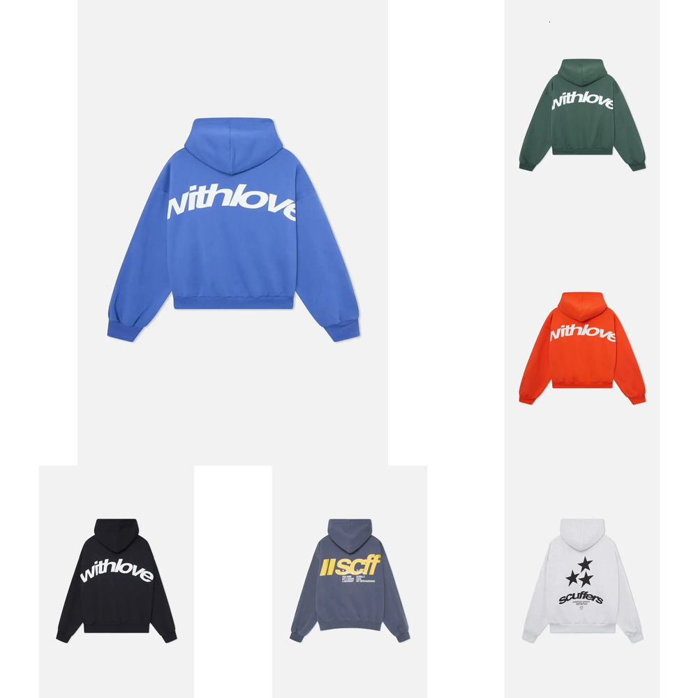 Scuff Hoodies Designer Mens Y2k Double Sided Letter Love Print Men Scuffeys Pullover Sports Brother Hoodie Loose Gothic Strt Scuffette Top Oversized