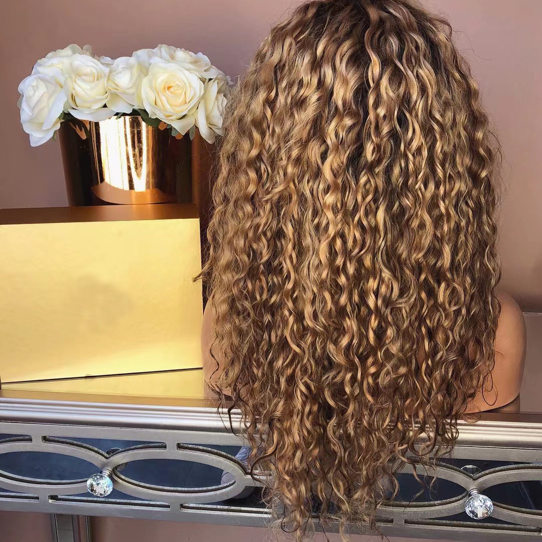 2026 New Popular Wig for Women African Small Brown Long Curly Hair Fluffy Fashionable Versatile Free Shipping