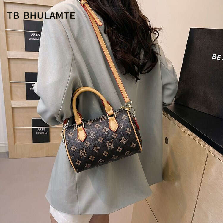 TB BHULAMTE 2026 Premium Luxury Designer Bag New Women's Bag: Boston Pillow Bag, Classic Monogram, Simple And Stylish, Versatile Handbag, Cross