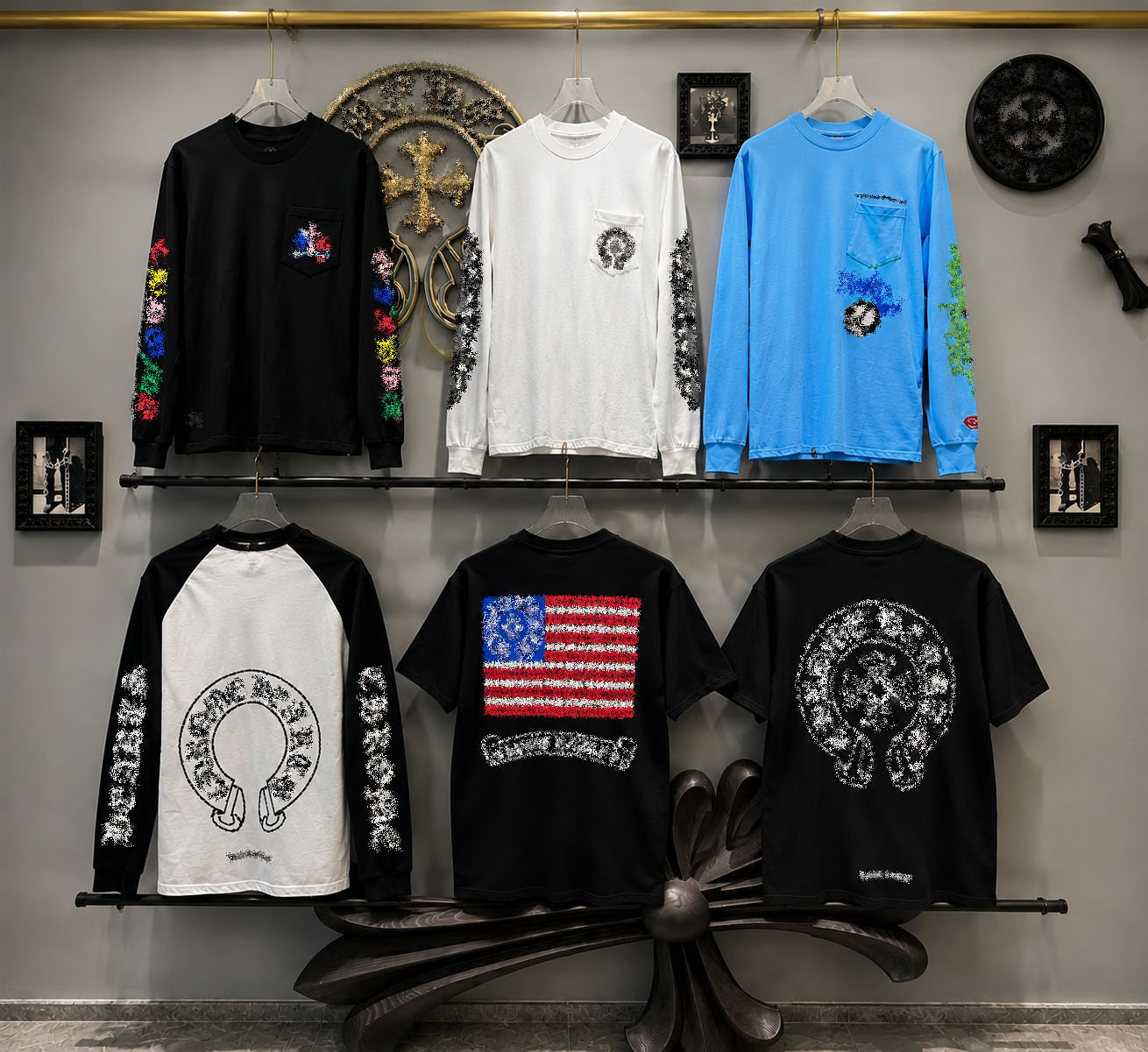 Chrome T-shirt Heren merkkleding Zomer Dames T-shirts voor mannen Designer Shirt Katoen Heren Casual overhemd Luxe T-shirts Kleding Straat Shorts Mo