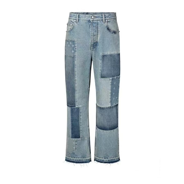 paris ITALY SKINNY jeans Casual Street Fashion Monogram logo patchwork pocket single breasted long sleeved denim jacket retro patch button mid waist